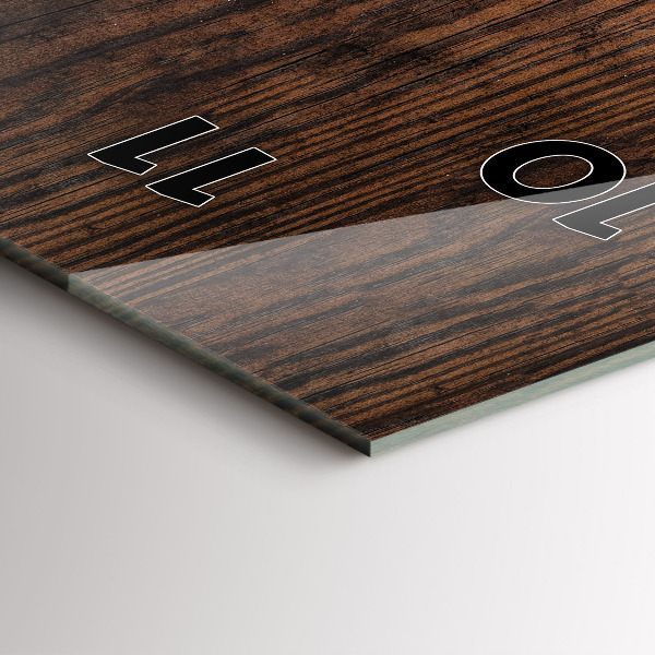 Horloge murale verticale Vieux bois