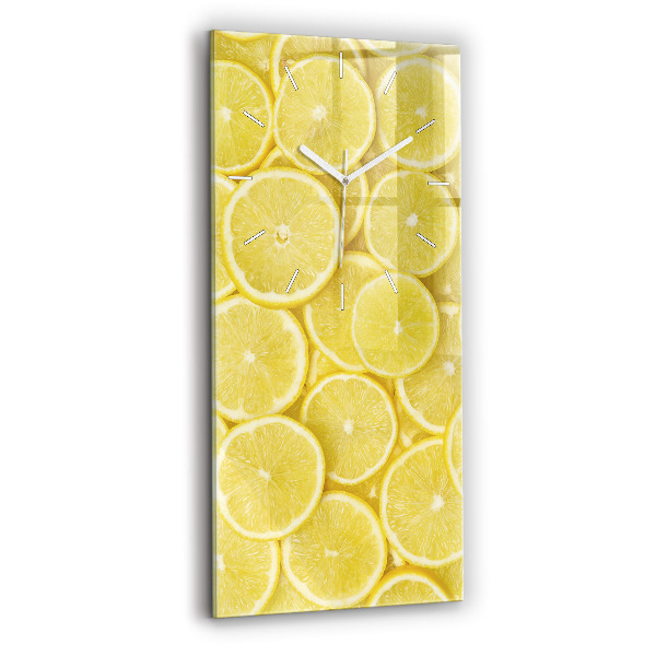Horloge murale verticale tranches de citron