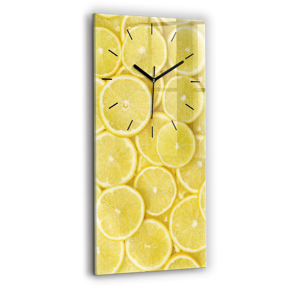 Horloge murale verticale tranches de citron