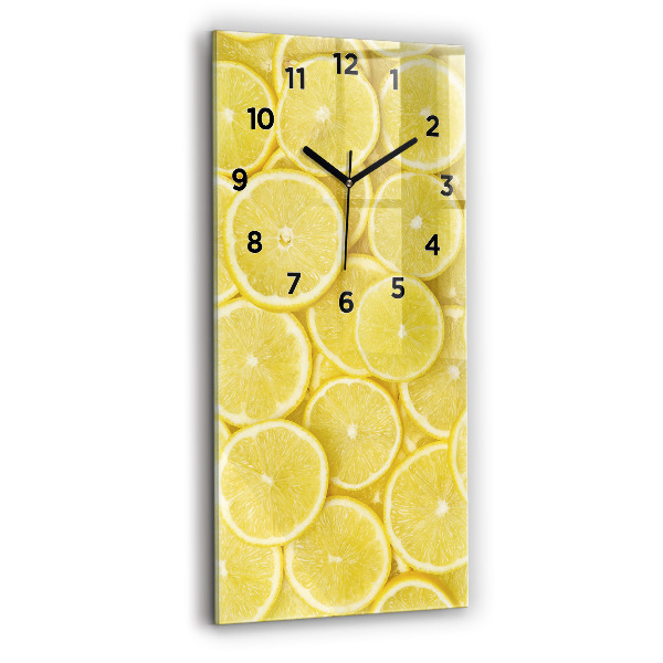 Horloge murale verticale tranches de citron