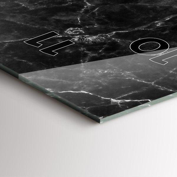 Horloge murale verticale marbre foncé