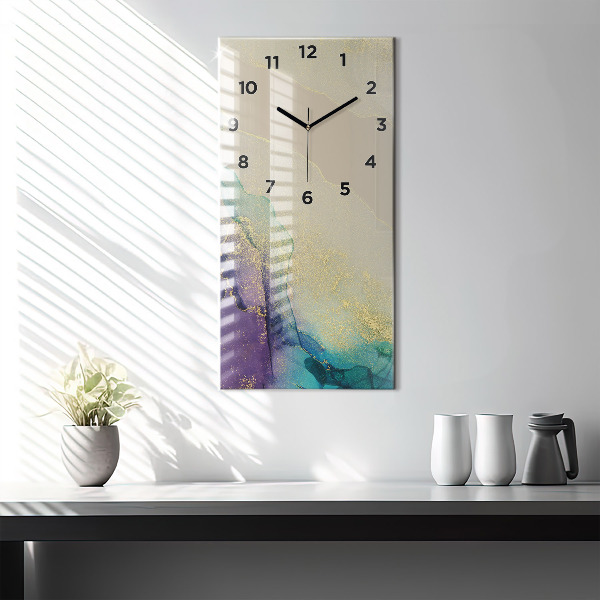 Horloge murale verticale Abstraction des couleurs