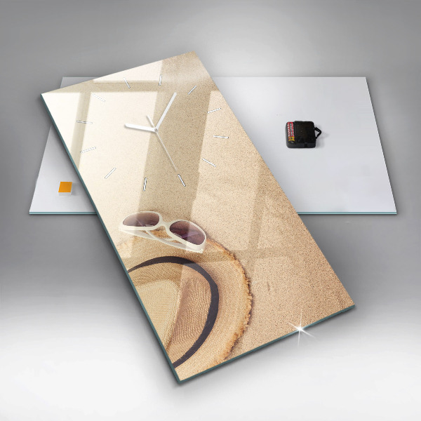 Horloge murale verticale Abstraction dorée