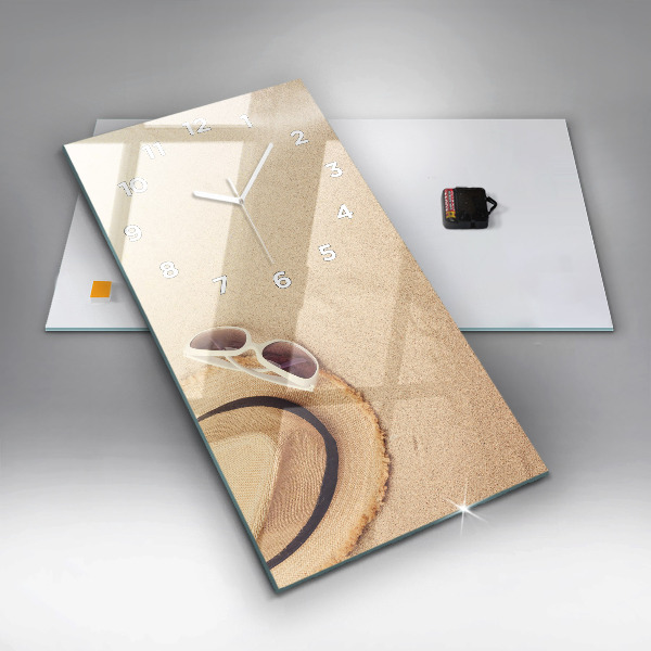 Horloge murale verticale Abstraction dorée