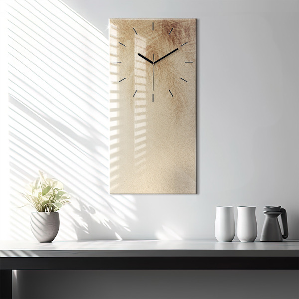 Horloge murale verticale Abstraction dorée