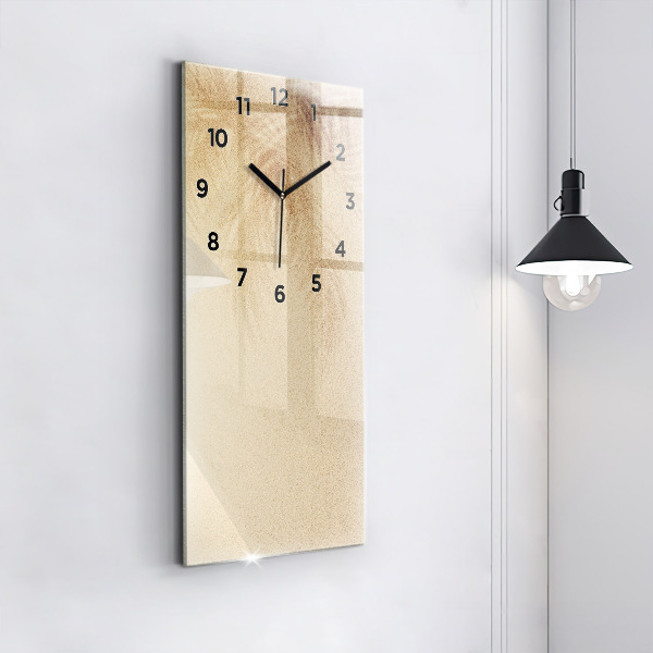 Horloge murale verticale Abstraction dorée