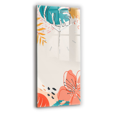 Horloge murale verticale plantes hawaïennes