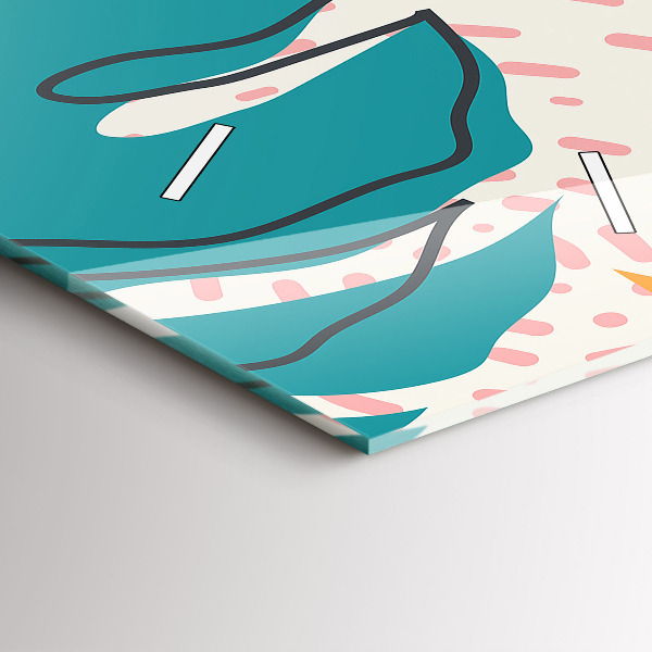 Horloge murale verticale plantes hawaïennes