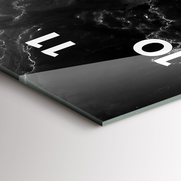 Horloge murale verticale marbre noir