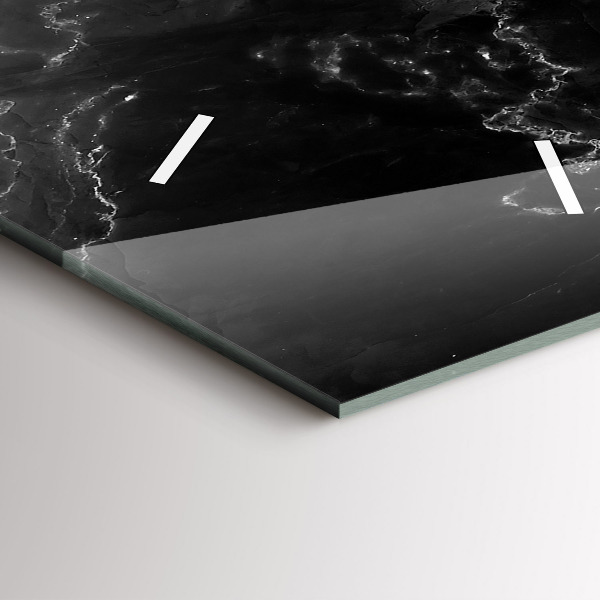 Horloge murale verticale marbre noir