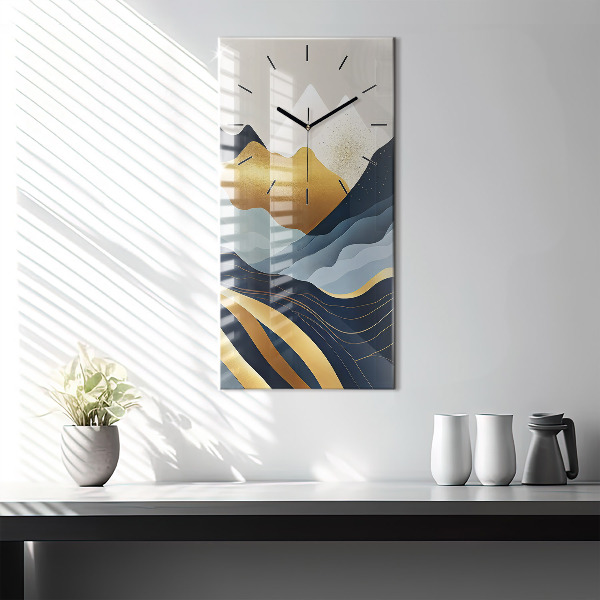 Horloge murale verticale Montagnes abstraites