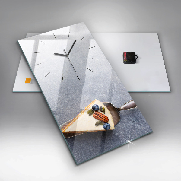 Horloge murale verticale Un morceau de gâteau