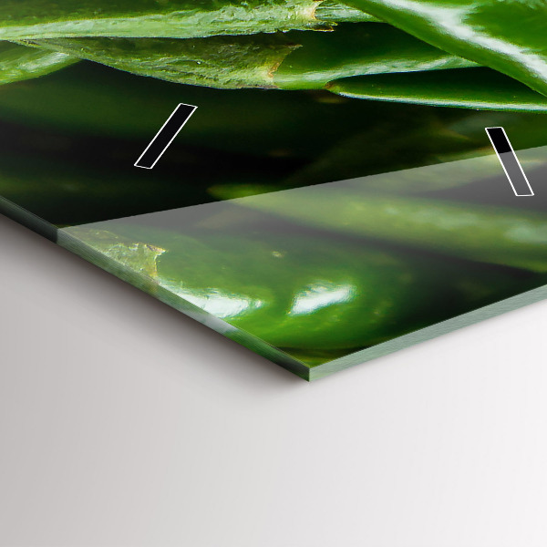 Horloge murale verticale Poivron vert