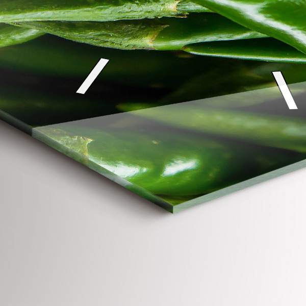 Horloge murale verticale Poivron vert