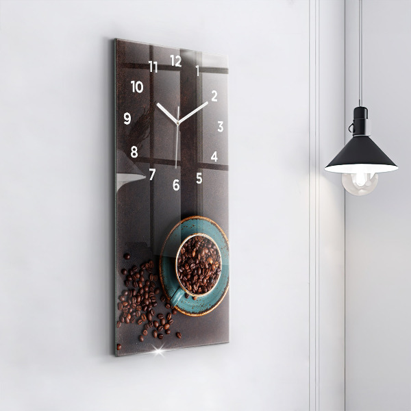 Horloge murale verticale Une tasse de café