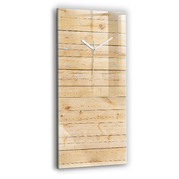 Horloge murale verticale planches de bois
