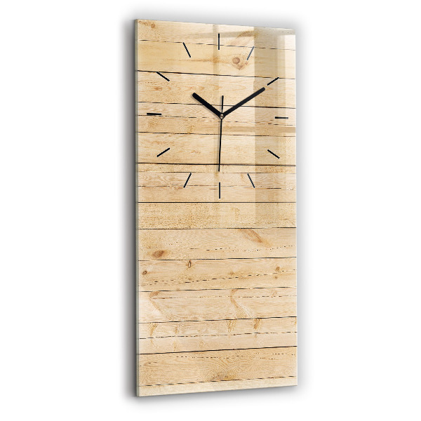 Horloge murale verticale planches de bois