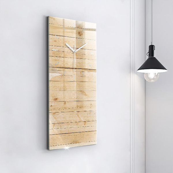 Horloge murale verticale planches de bois