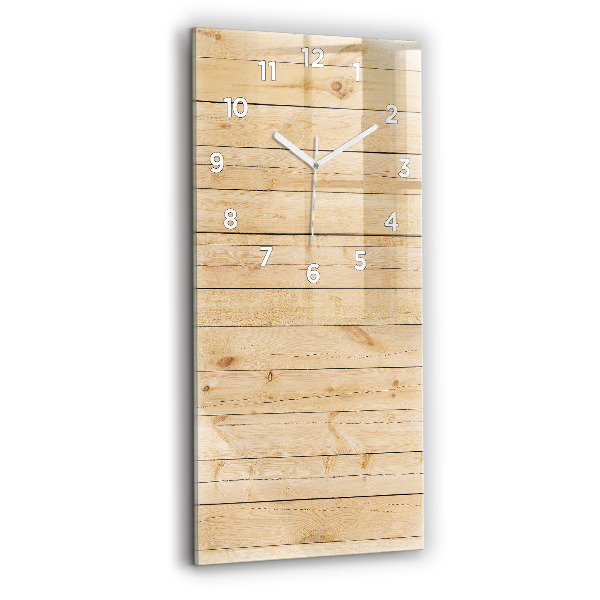Horloge murale verticale planches de bois