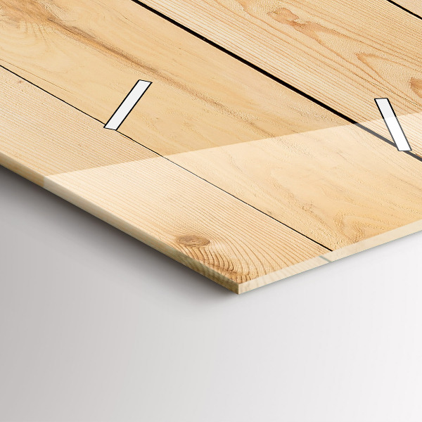 Horloge murale verticale planches de bois