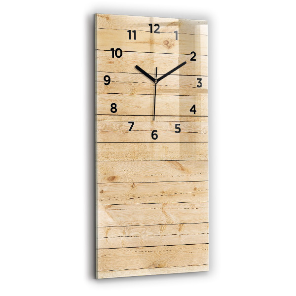 Horloge murale verticale planches de bois