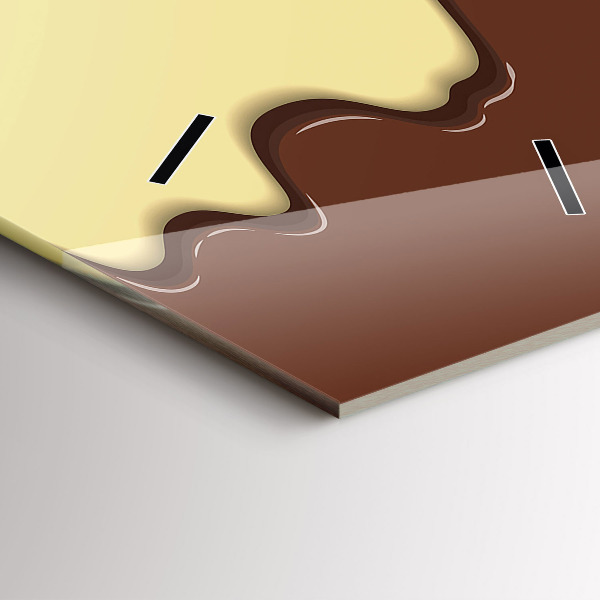 Horloge murale verticale Gaufre et glace