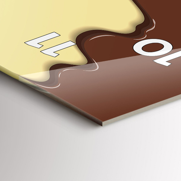 Horloge murale verticale Gaufre et glace