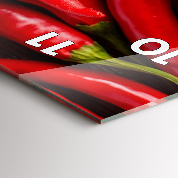 Horloge murale verticale Piments forts