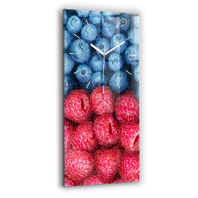Horloge murale verticale Myrtilles et framboises