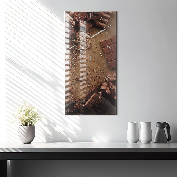 Horloge murale verticale Barres de chocolat