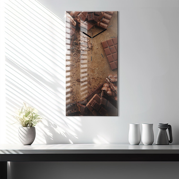 Horloge murale verticale Barres de chocolat