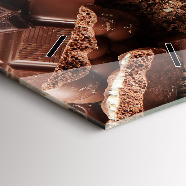 Horloge murale verticale Barres de chocolat