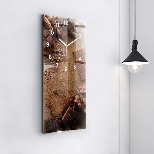 Horloge murale verticale Barres de chocolat