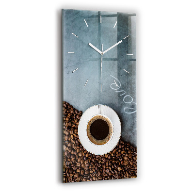Horloge murale verticale Une tasse de café