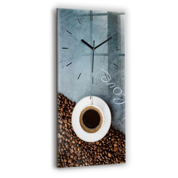 Horloge murale verticale Une tasse de café