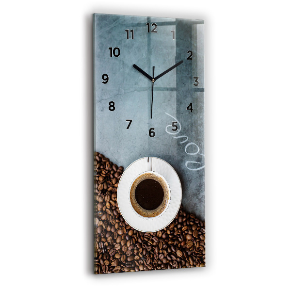 Horloge murale verticale Une tasse de café