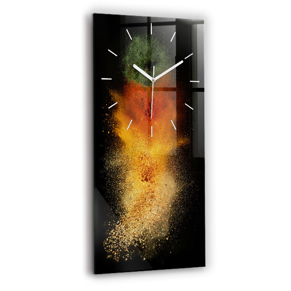 Horloge murale verticale Épices dispersées