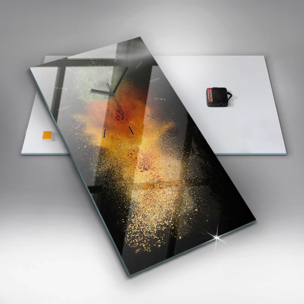 Horloge murale verticale Épices dispersées