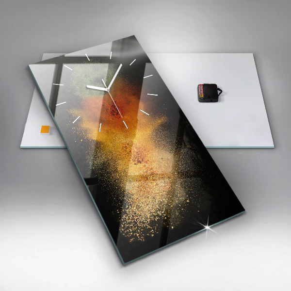 Horloge murale verticale Épices dispersées