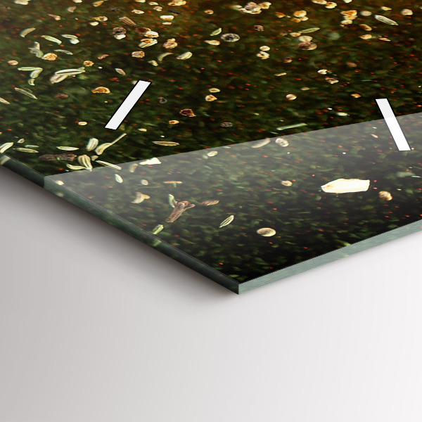 Horloge murale verticale Abstraction des épices