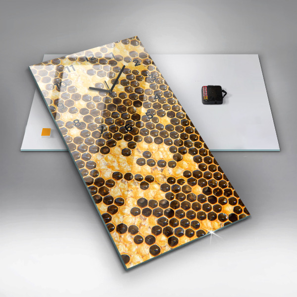 Horloge murale verticale Rayon de miel