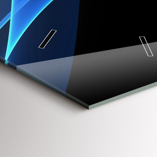 Horloge murale verticale Lignes bleues