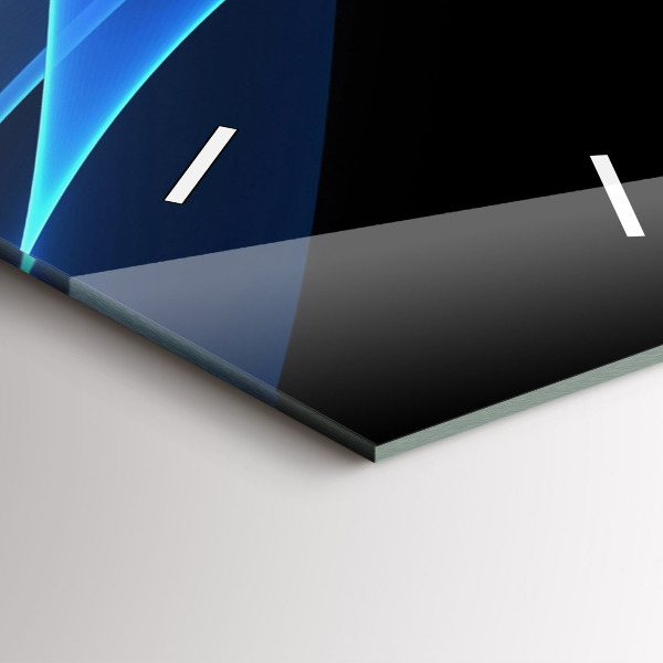 Horloge murale verticale Lignes bleues