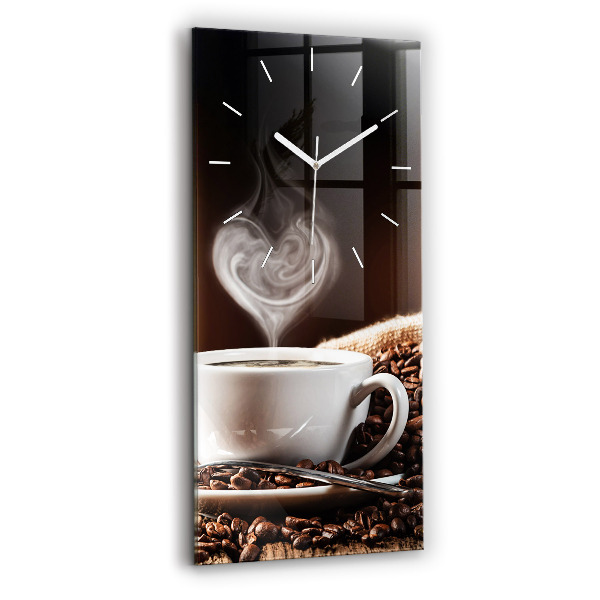 Horloge murale verticale Une tasse de café