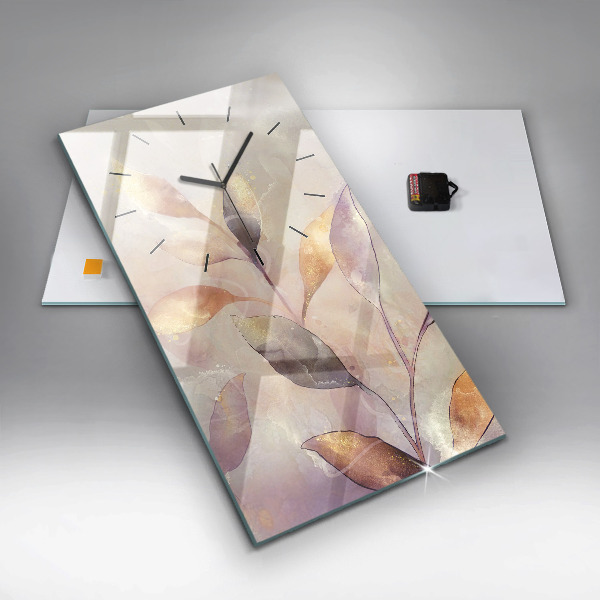 Horloge murale verticale Feuilles bohèmes abstraites