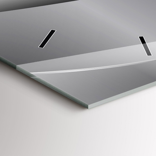 Horloge murale verticale Abstraction argentée