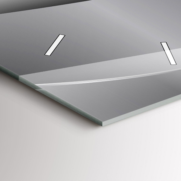 Horloge murale verticale Abstraction argentée