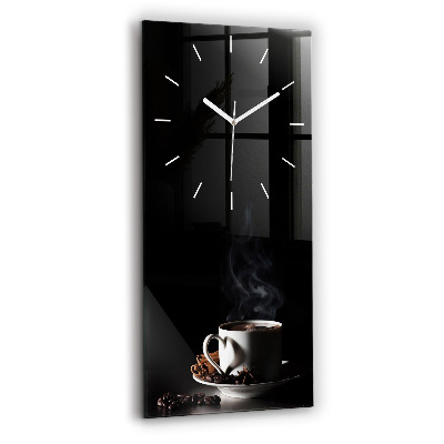 Horloge murale verticale Une tasse de café