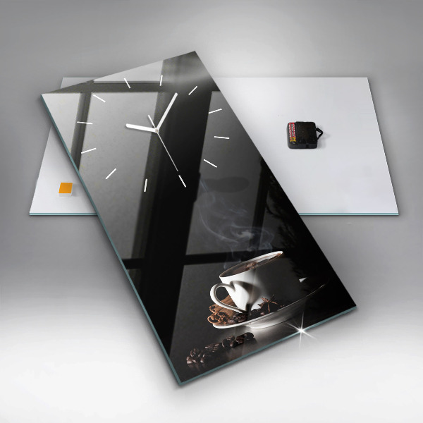 Horloge murale verticale Une tasse de café