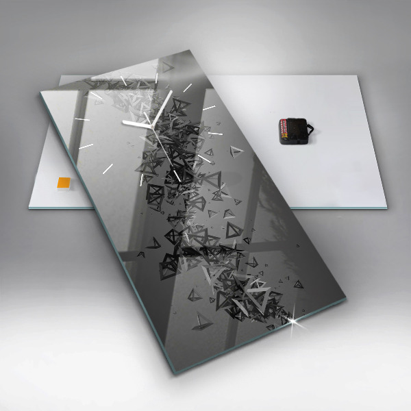 Horloge murale verticale Abstraction sombre